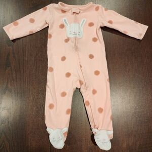 Carter's Just One You Baby Girls' Easter Bunny Sleep n' Play Pink Sz 9 Month PJs